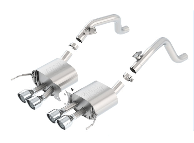 BORLA 2014-2018 C7 CORVETTE STINGRAY REAR SECTION EXHAUST ATAK®, FOR CARS W/O NPP DUAL MODE EXHAUST - 11881