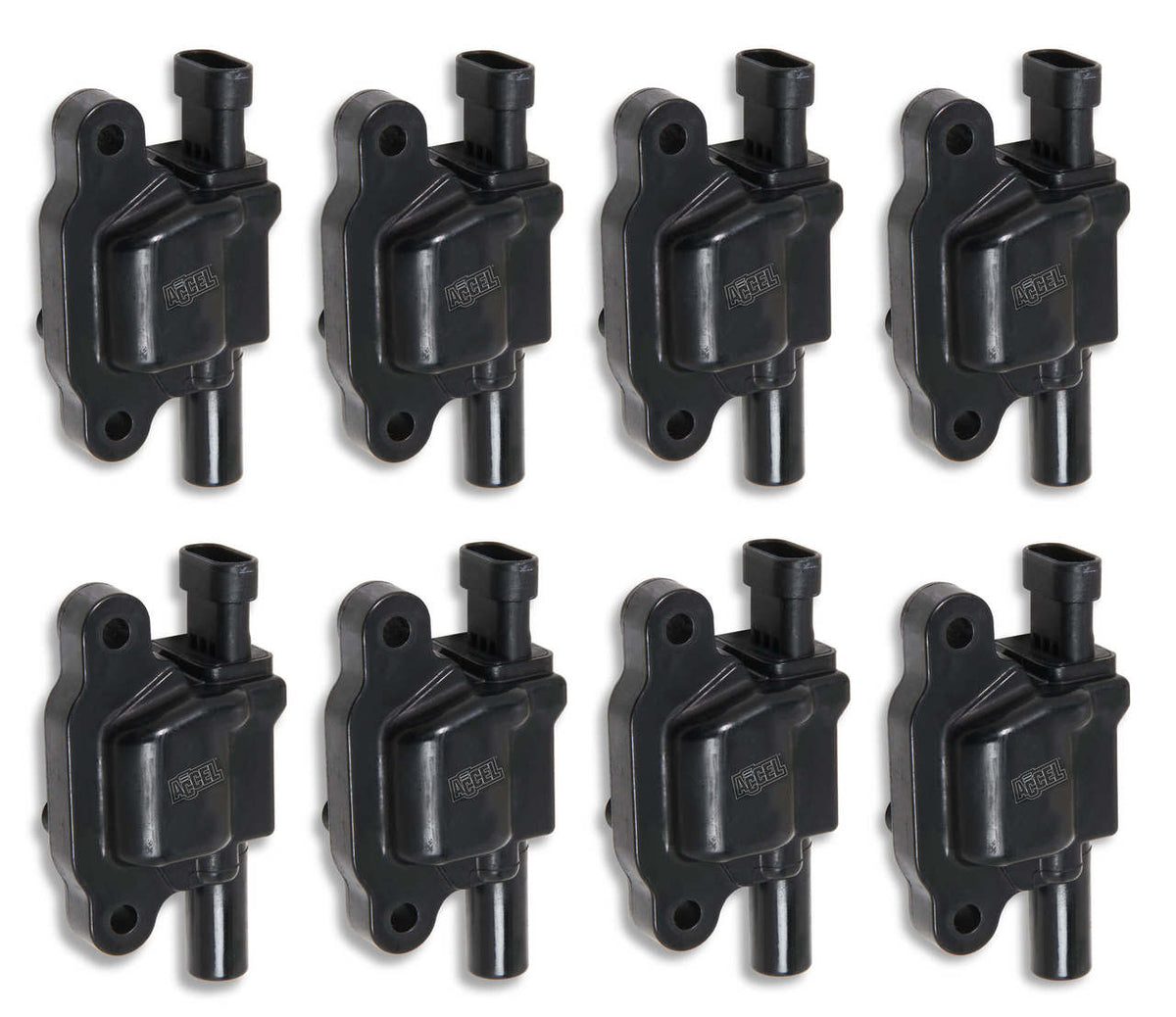 GM LS2/LS3/LS7 ENGINES SUPERCOIL IGNITION COIL, BLACK, SET OF 8, ACCEL