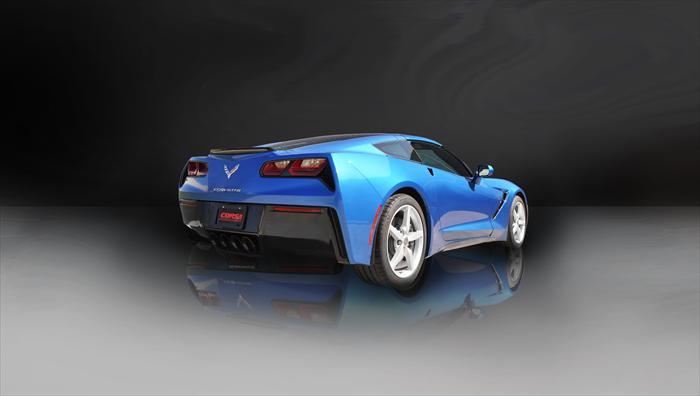 CORSA EXHAUST, 2015-2018 CORVETTE C7 Z06 6.2L V8 2.75" AXLE-BACK DUAL EXHAUST WITH QUAD ROUND BLACK TIP-SPORT