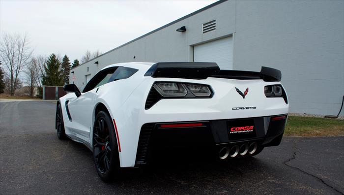 CORSA EXHAUST, 2015-2018 CORVETTE C7 Z06 / GRAND SPORT 6.2L V8 2.75" AXLE BACK DUAL EXHAUST WITH QUAD 4.5" POLISHED TIPS-XTREME
