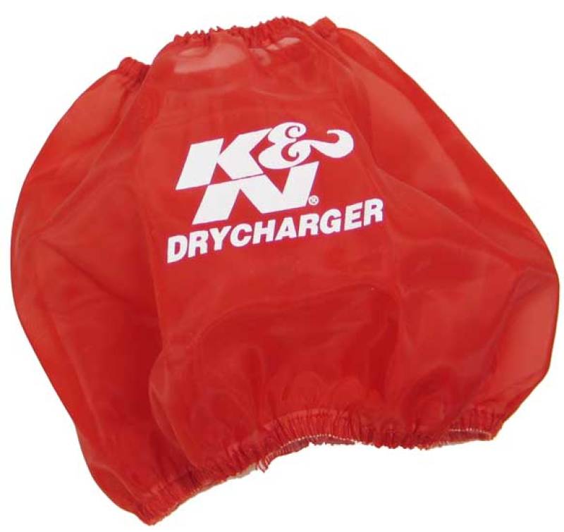 K&N Round Tapered Drycharger Air Filter Wrap Red 7.5in Base ID / 4.5in Top ID / 6in Height