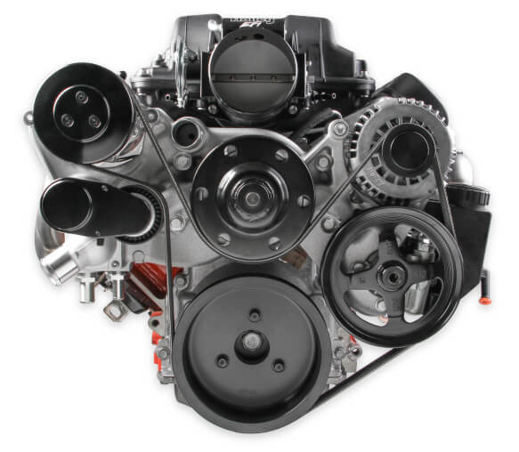 LS LOW DRIVE SYSTEM (A/C) W/ SANDEN SD7 COMPRESSOR - PASSENGER SIDE, HOLLEY