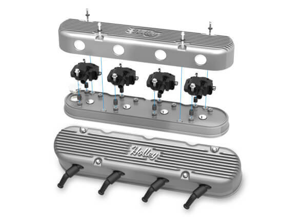 2-PC LS VINTAGE SERIES VALVE COVERS, HOLLEY