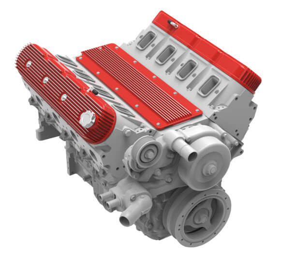 LS2/LS3/LS7/LSX FINNED VALLEY COVERS, CAST ALUMINUM, HOLLEY