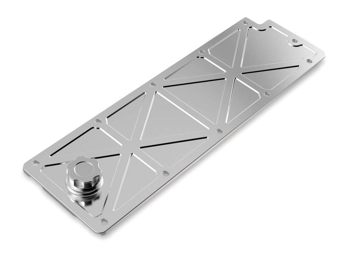 LS2/LS3/LS7/LSX VALLEY COVERS W/OIL FILL PROVISIONS, BILLET ALUMINUM, HOLLEY