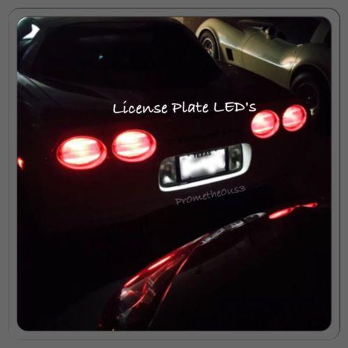 1997-2013 C5 & C6 CORVETTE LICENSE PLATE PLUG-N-PLAY REPLACEMENT WHITE LED'S