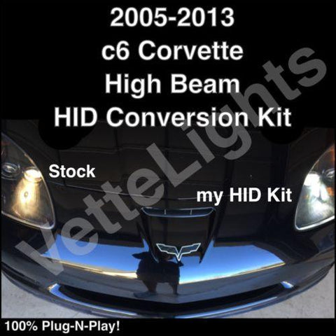 2005-2013 C6 CORVETTE 55W HIGH BEAM HID CONVERSION KIT