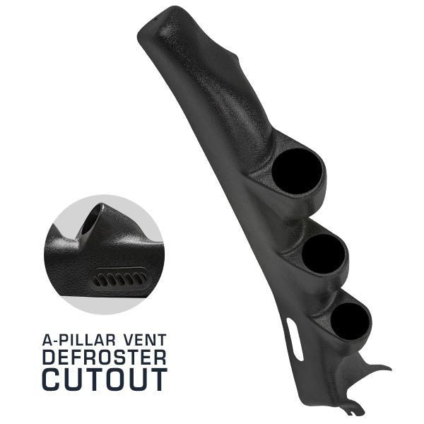1997-04 CORVETTE BLACK TRIPLE PILLAR GAUGE POD
