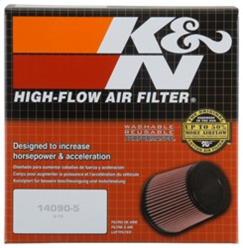 K&N Filter Universal Rubber Filter 3 Inch Flange 6 inch Base 4 inch Top 5 inch Height