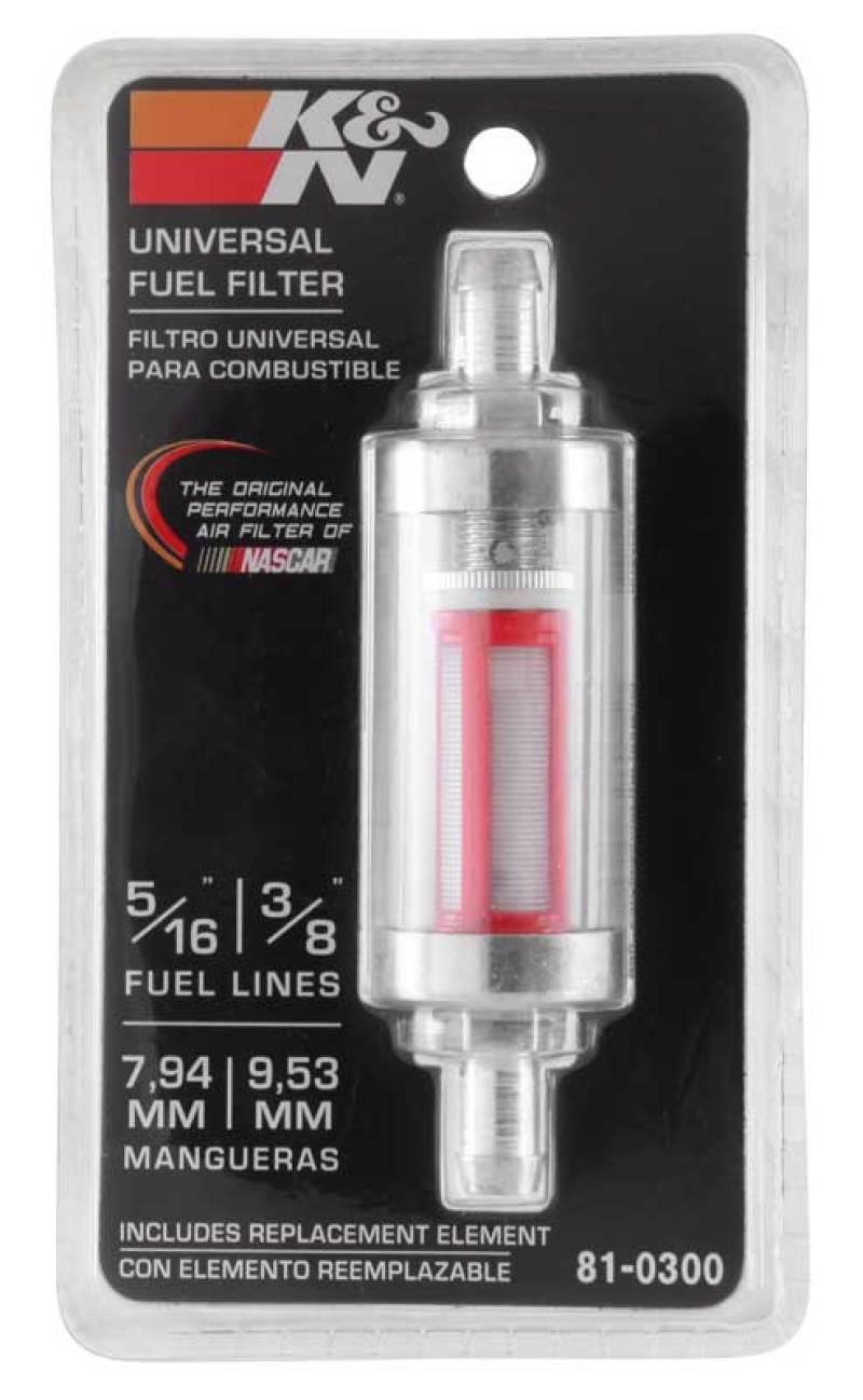 K&N 5/16in x 3/8in Universal Replacement In-Line Fuel Filter