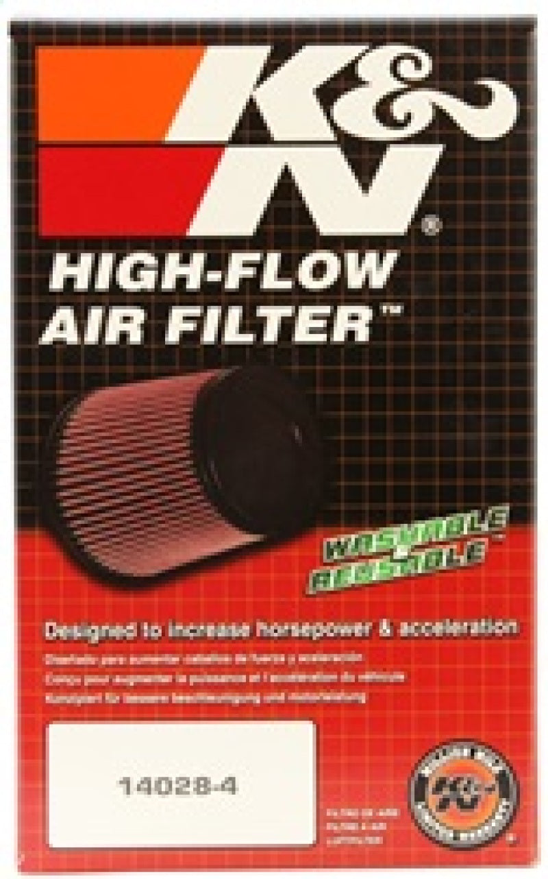 K&N Filter Universal Filter Round Straight 2.75in Flange ID / 4in OD / 6in Height / 20 deg Angle