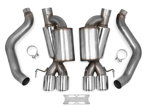 2005-08 C6 CORVETTE AXLE-BACK 3" EXHAUST SYSTEM W/MUFFLERS, 304 SS, HOOKER BLACKHEART