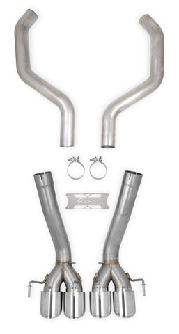 HOOKER BLACKHEART AXLE-BACK EXHAUST W/O MUFFLERS 2006-2013 C6 CORVETTE Z06 3" AXLE-BACK EXHAUST KIT WITHOUT MUFFLERS