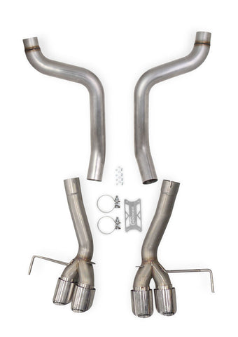 HOOKER BLACKHEART AXLE-BACK EXHAUST KIT W/O MUFFLERS 2015-2016 C7 CORVETTE Z06 3" 304SS AXLE-BACK WITHOUT MUFFLERS