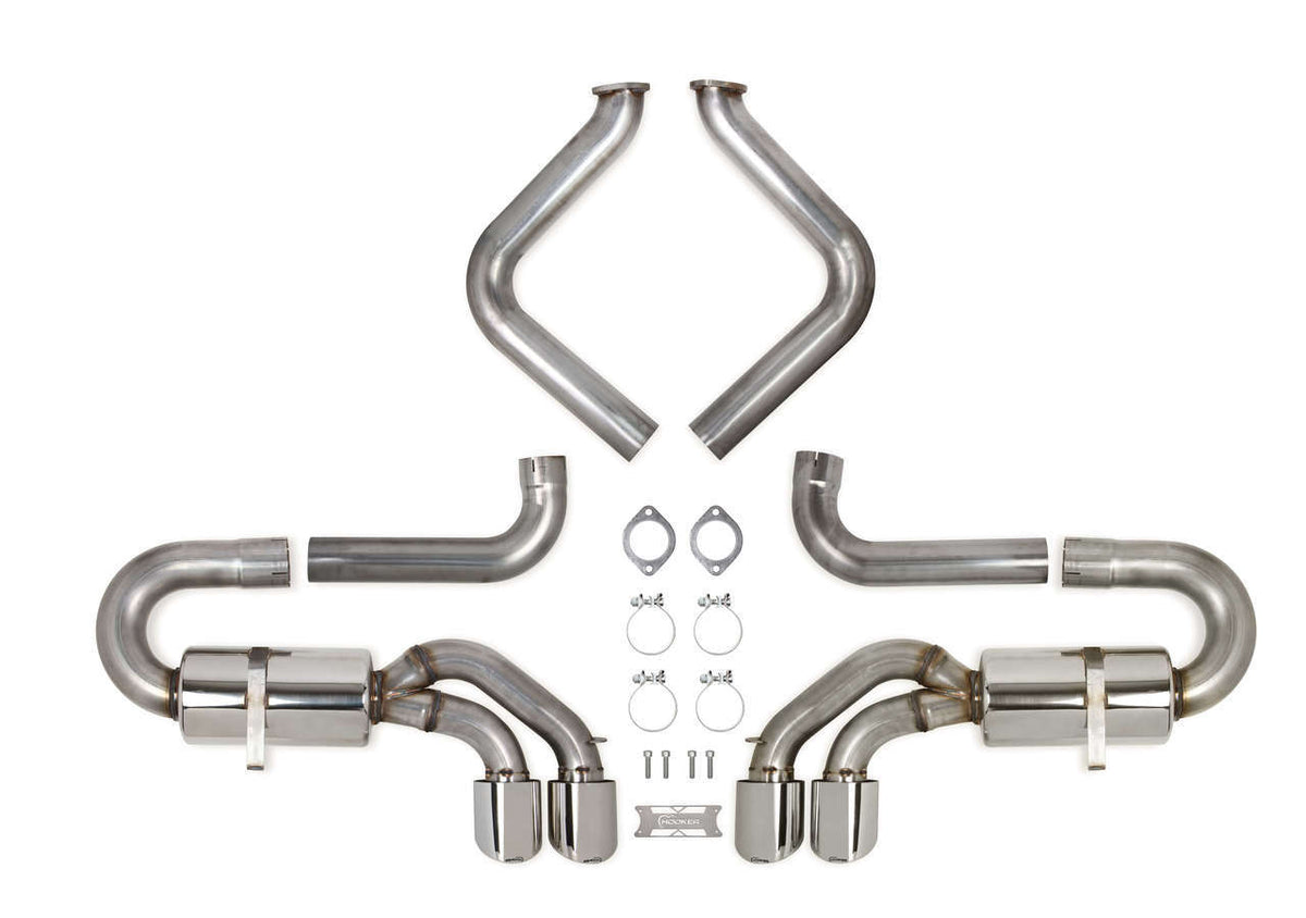 1997-04 C5 CORVETTE 5.7L 304SS 3" AXLE-BACK EXHAUST SYSTEM WITH MUFFLERS, HOOKER BLACKHEART