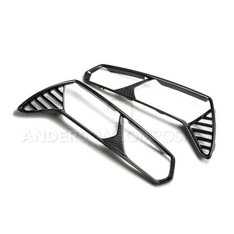 2014-2018 CORVETTE C7 CARBON FIBER TAILLIGHT BEZELS, PAIR (STINGRAY/Z06)