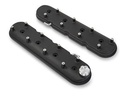 LSX CENTERBOLT VALVE COVERS BLACK CRINKLE, HOLLEY