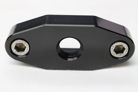 LS1/LS2/LS3/LS6 LSX OIL PAN PORT 1/4" NPT BILLET BLACK OIL SUPPLY ADAPTER PLATE