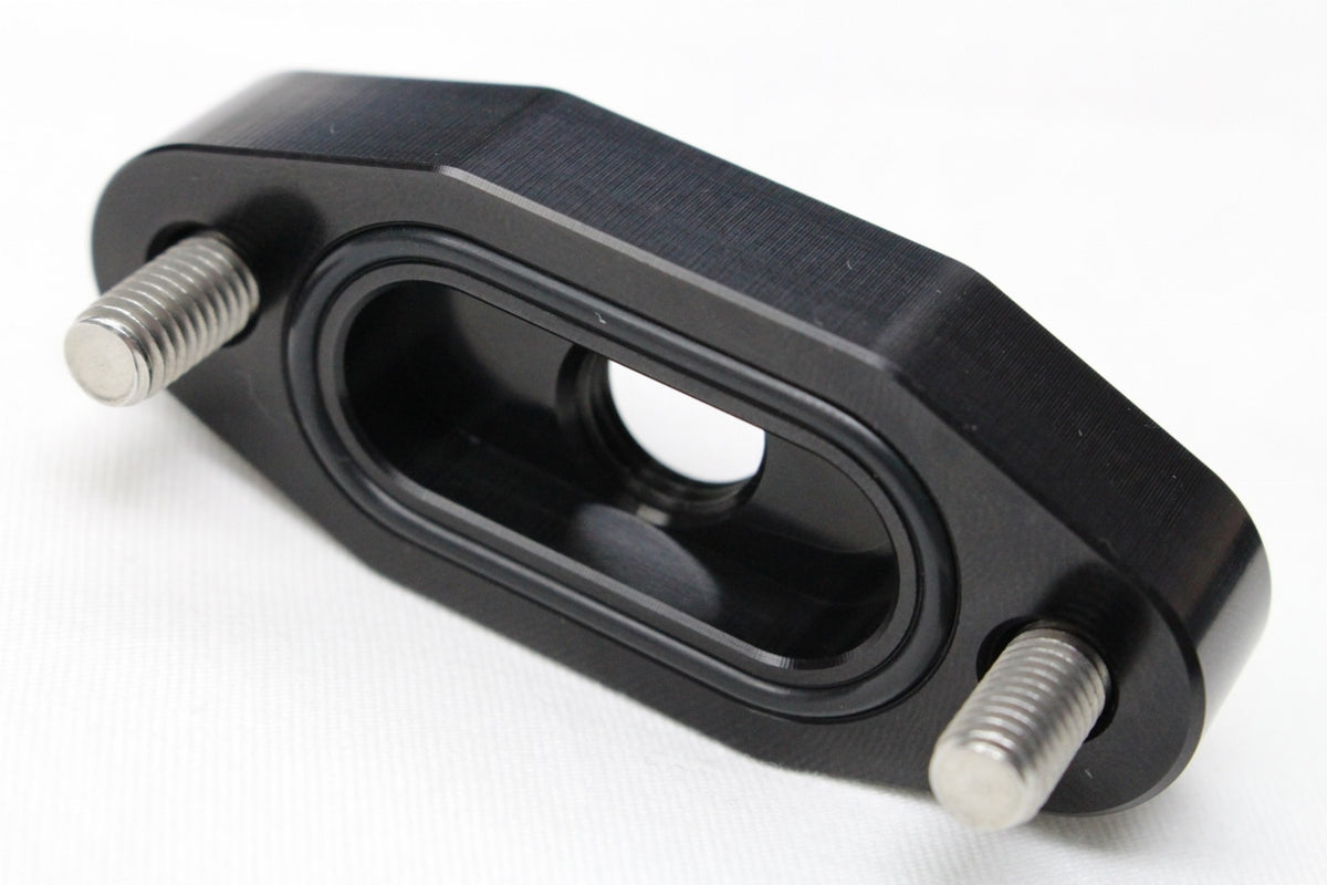 LS1/LS2/LS3/LS6 LSX OIL PAN PORT 1/4" NPT BILLET BLACK OIL SUPPLY ADAPTER PLATE