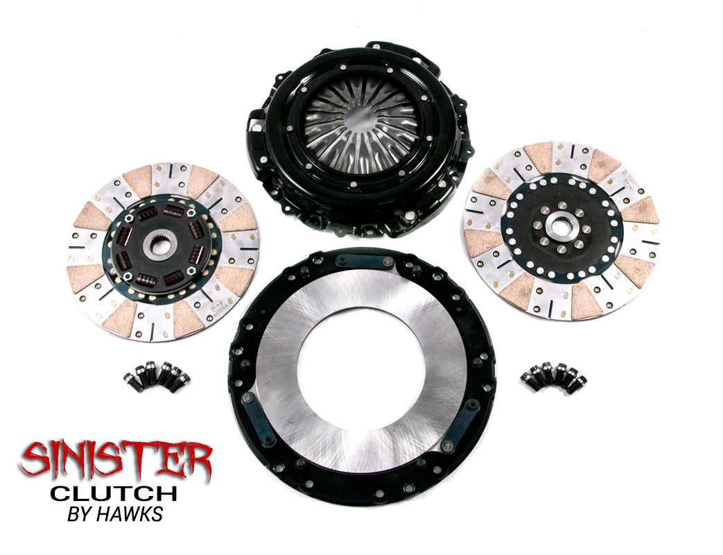 HAWKS STAGE 3 SINISTER 10.5 DUAL CLUTCH KIT, CAMARO/FIREBIRD/GTO/CORVETTE/CTS-V 97-2014 LS1, LS2, LS3, LS6