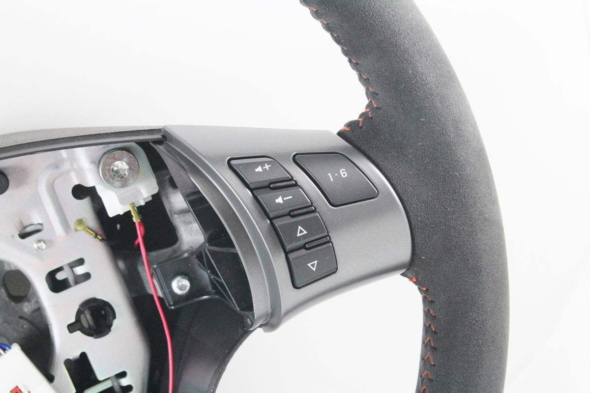 2005-2013 CORVETTE C6 CARBON SUEDE STEERING WHEEL W/ ORANGE STITCHING NEW GM