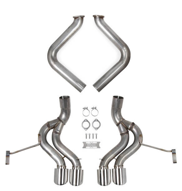 1997-04 C5 CORVETTE 5.7L 304SS 3" AXLE-BACK EXHAUST SYSTEM W/O MUFFLERS, HOOKER BLACKHEART