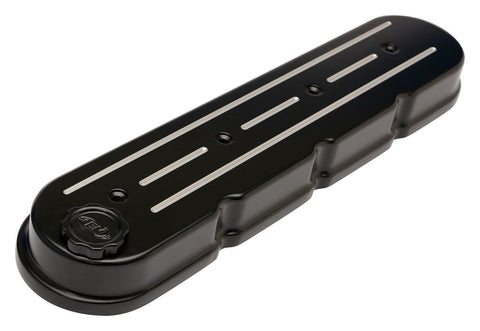 CHEVY LS CAST ALUMINUM VALVE COVERS, BLACK HIGHLIGHT