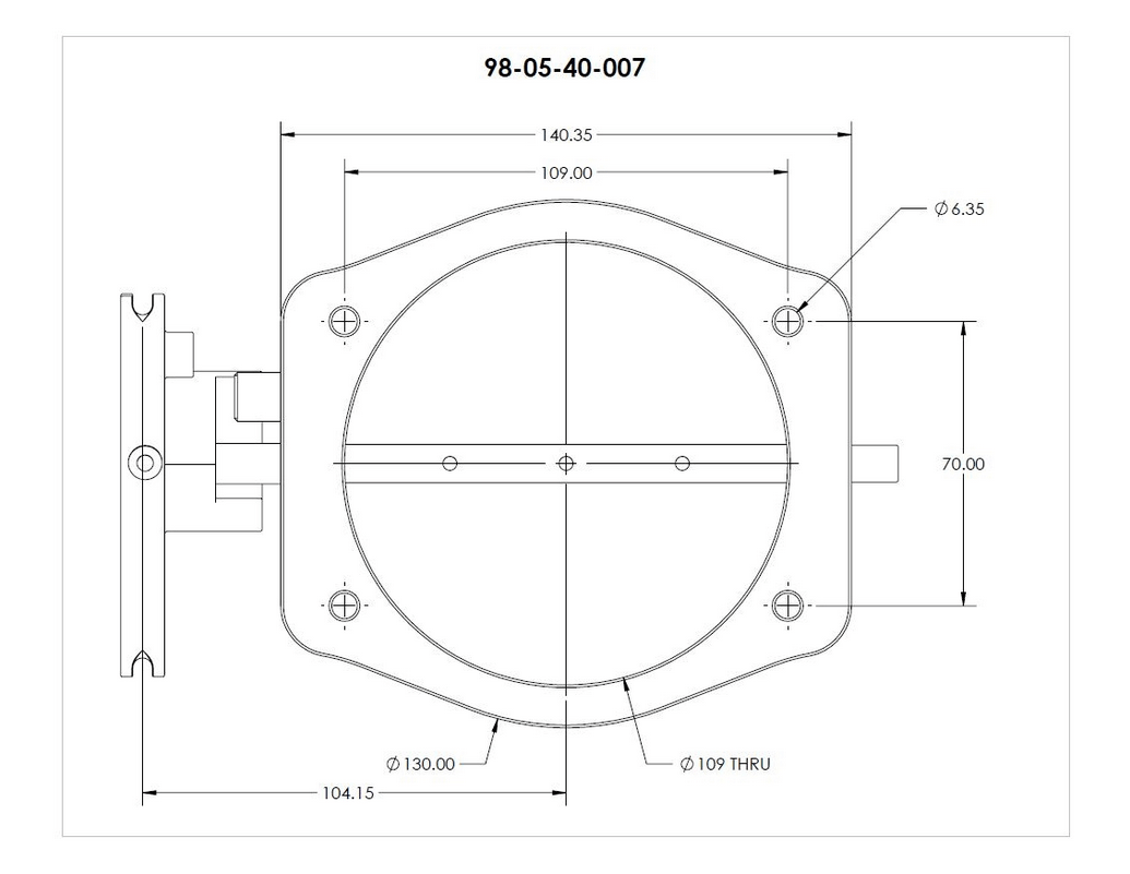 109MM MECHANICAL THROTTLE BODY W/GEN VI LT4 BOLT PATTERN, MAGNUSON