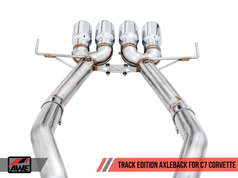 AWE Tuning 14-19 Chevy Corvette C7 Z06/ZR1 (w/o AFM) Track Edition Axle-Back Exhaust w/Chrome Tips