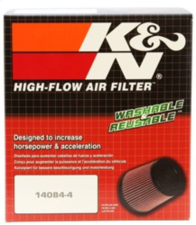 K&N Universal Clamp-On Air Filter 3in FLG / 5in B / 4-1/2in T / 5in H