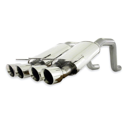 2006-2013 CORVETTE C6/Z06 EXHAUST: 3" W/QUAD TIPS - MORE SUBTLE, STAINLESS WORKS