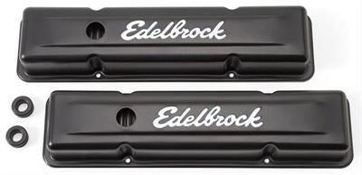 Edelbrock 4443 - Edelbrock Signature Series Black Valve Covers