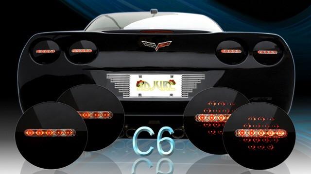 2005-2013 C6 CORVETTE MIDNIGHT ONYX LED TAIL LIGHTS (SET)