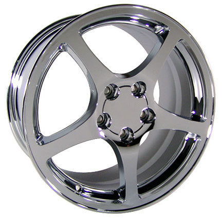 CORVETTE C5 WHEELS CHROME 17X9.5, SET OF 4