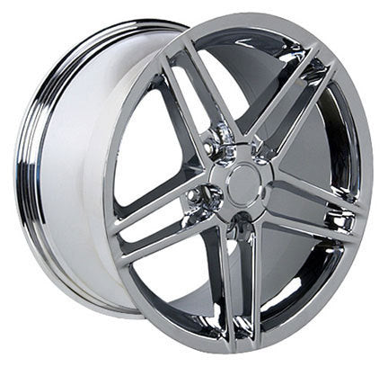 C6 Z06 CHROME STAGGERED 18X9.5/18X10.5 WHEELS, SET OF 4, REPLICA