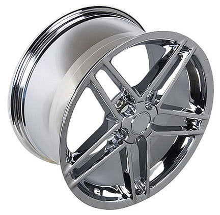 C6 Z06 CHROME STAGGERED 18X9.5/18X10.5 WHEELS, SET OF 4, REPLICA