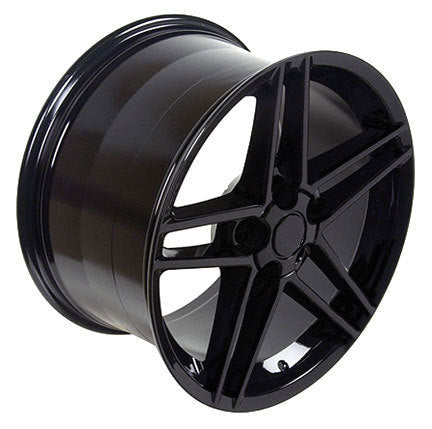 C6 Z06 BLACK 17X9.5 WHEELS, SET OF 4, REPLICA