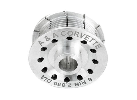 A & A VORTECH SUPERCHARGER CROSS-CUT PULLEY CORVETTE 8-RIB, SELECT APPLICATION