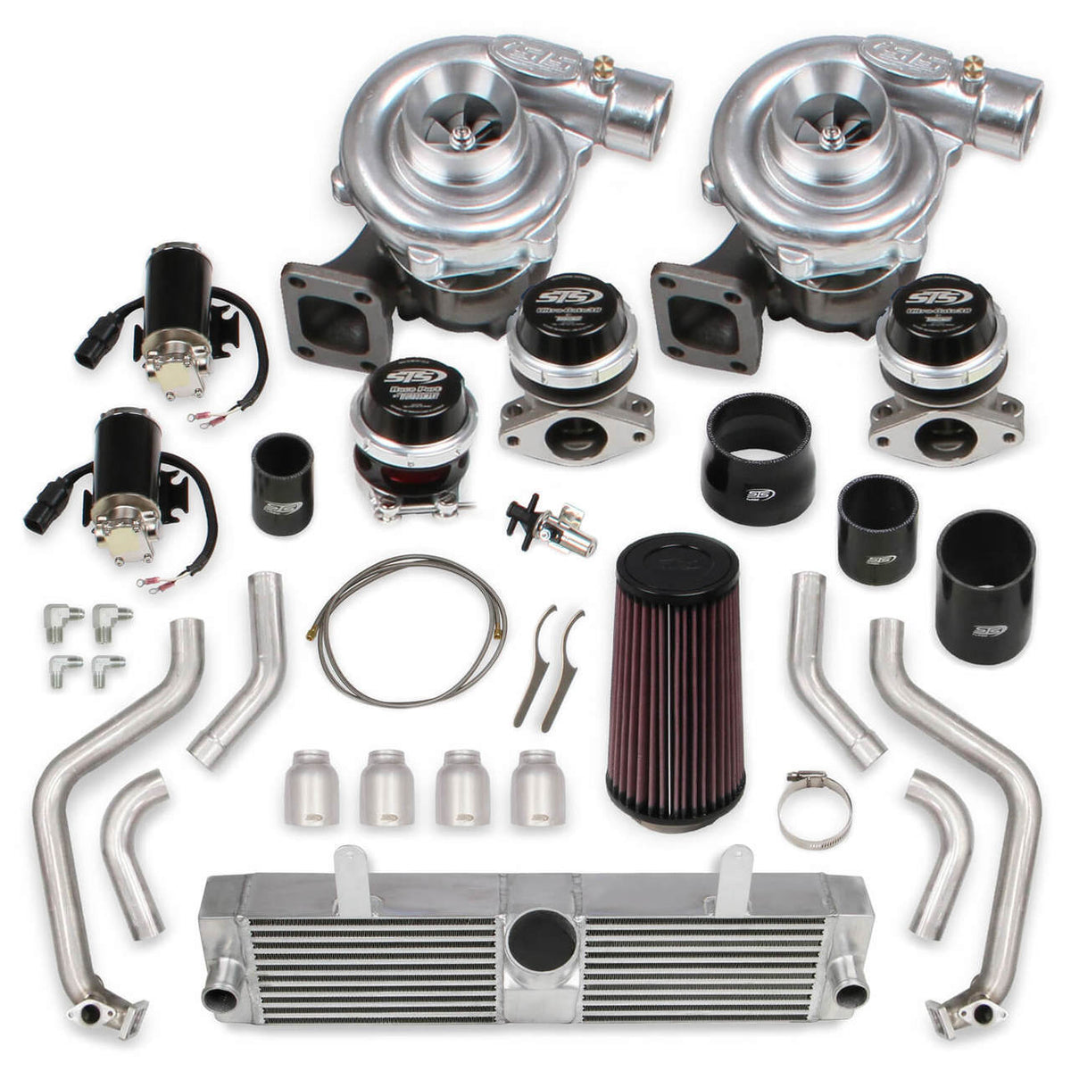 2001-2004 CORVETTE LS1/ Z06 LS6 STS TURBO REAR MOUNTED TWIN TURBO SYSTEM WITHOUT TUNER & FUEL INJECTORS, HOLLEY